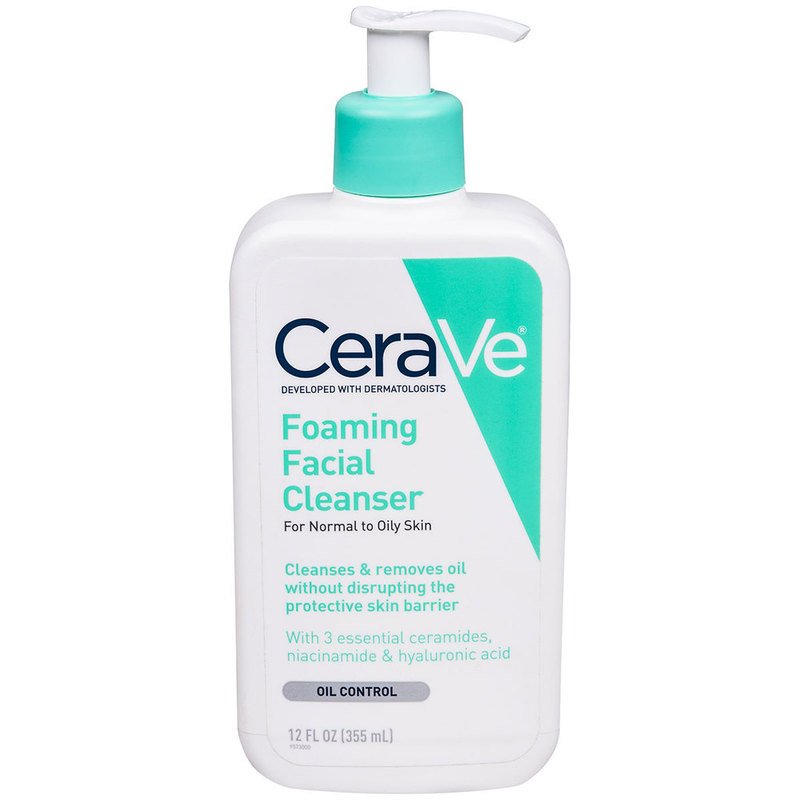 Cerave Foaming Facial Cleanser 12oz, Face Wash