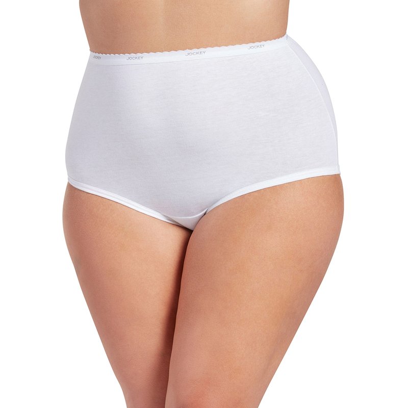 Jockey Women's Classic 3-pack White Briefs, Boybriefs