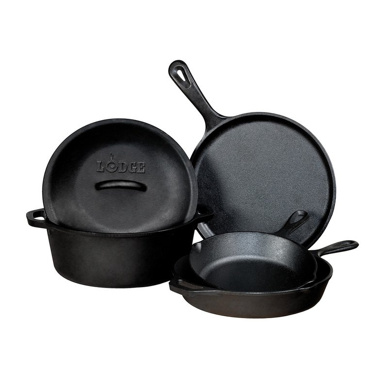 Lodge Cast Iron 5-piece Cookware Set, Cookware Sets
