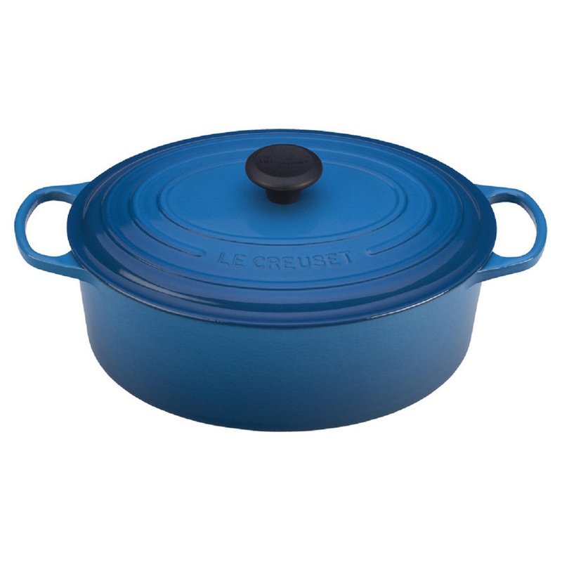 Vintage Le Creuset 22 Blue 3.5 Qt Dutch Oven Enameled Cast Iron Made in  France in Marseille 