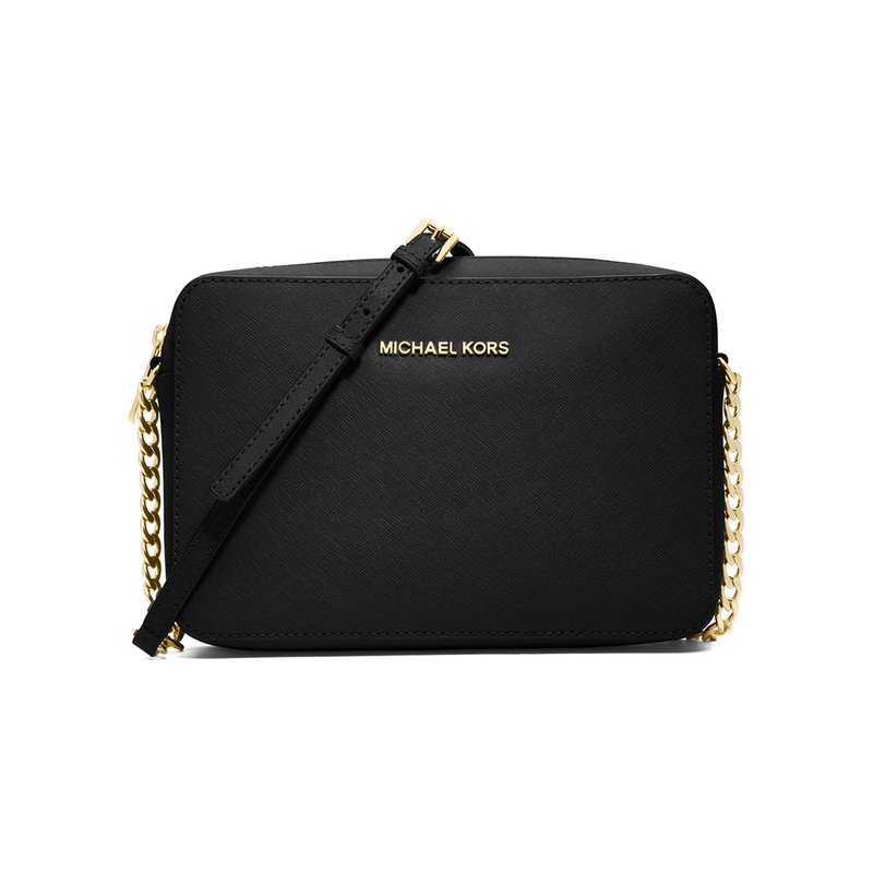 Michael Kors Jet Set Large East West Crossbody Black Saffiano