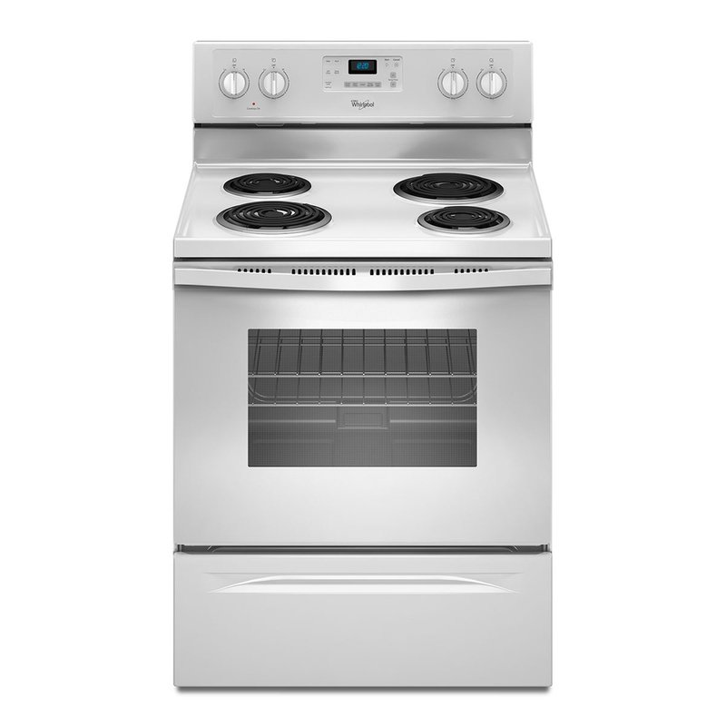 Amana White 4.8 Cu. Ft. Coil Top Electric Range