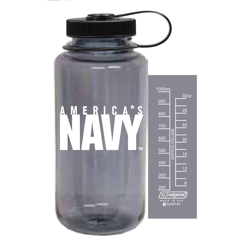Nalgene America's Navy 32oz Tritan Wide Mouth Bottle, Navy Pride Water  Bottles