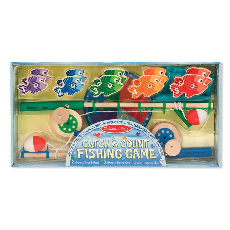 Kids Fishing Game Magnetic Wooden Fish Catching Game STEM Learning