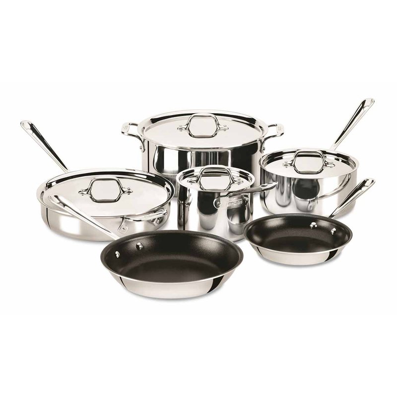 All Clad D3 Stainless Nonstick 10-piece Cookware Set