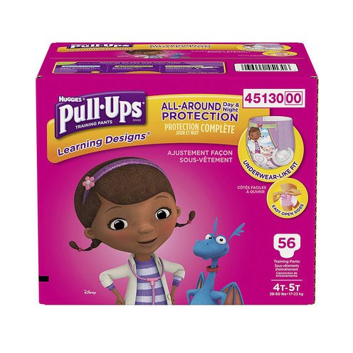 Huggies Pull-ups Girls' Learning Design Size 4t-5t Giga Pack, 56ct