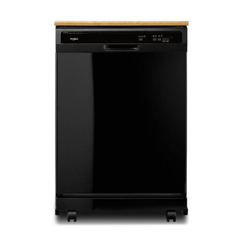 whirlpool black portable dishwasher