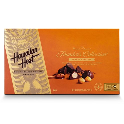 Hawaiian Host Tiki Honey Coated Milk Chocolate Macadamia Nuts, 7oz
