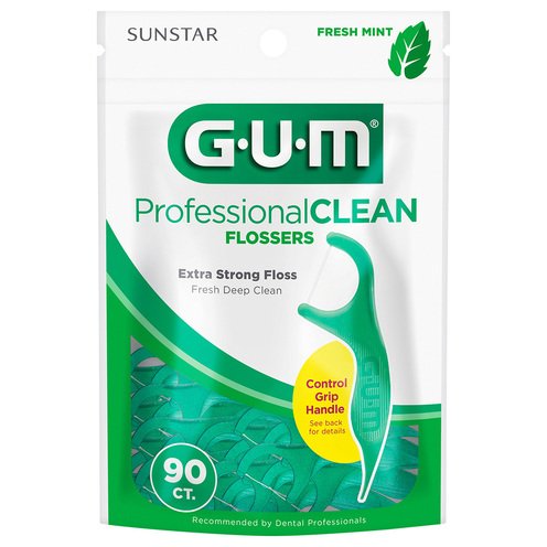 Gum Eez-thru Mint Flossers, 90-count | Toothbrushes & Floss