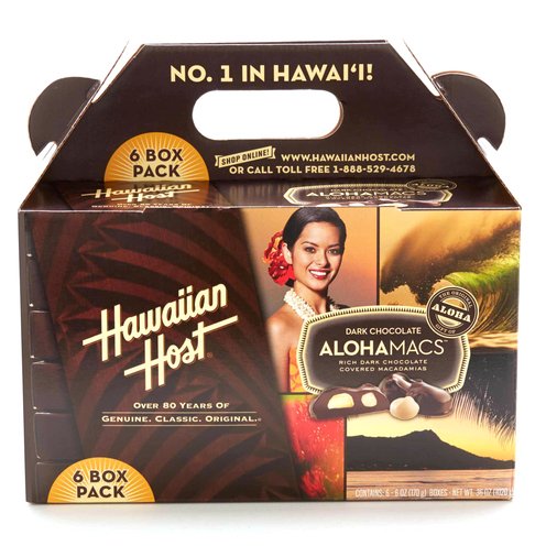 Hawaiian Host Dark Chocolate Alohamacs | Chocolate Candy | Food