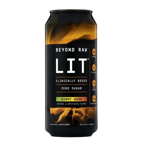 Beyond Raw Lit Preworkout Rtd Gummy Worms, 16oz | Intra, Post
