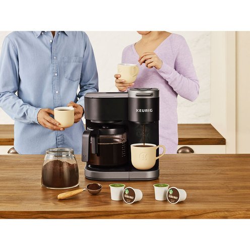Keurig K-Cafe Special Edition Coffee Maker with Latte and Cappuccino  Functionality - Convenient Brewing - (Nickel) Bundle with Donut Shop Medium  Roast