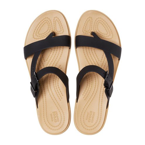 Crocs Tulum Toe Post Sandals Womens Beach Holiday Slip On Open Toe Strap Flats