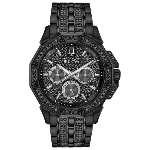 Bulova men's swarovski crystal watch sales