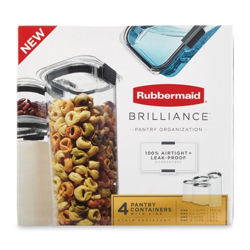 Rubbermaid 8pc Brilliance Pantry Food Storage Container Set