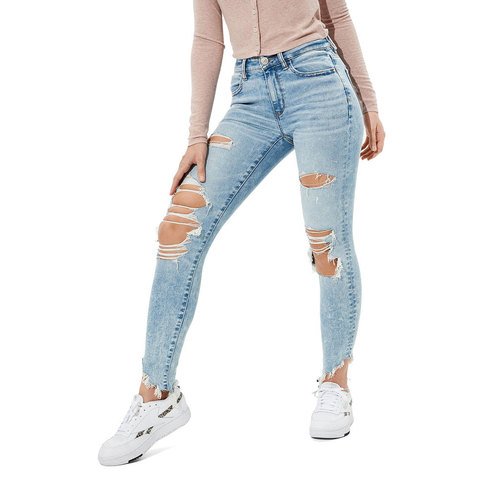 Ripped High-waisted Cropped Jegging 