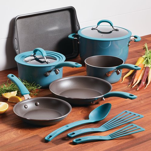 Rachael Ray 2-Piece 9 and 11 Cook + Create Aluminum Nonstick Frying Pan  Set - 14758