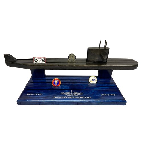 Cch Desktop Submarine 2-tier Coin Holder Navy Pride Coin