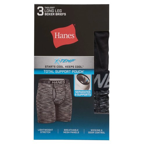 Hanes tagless long leg boxer briefs 2025