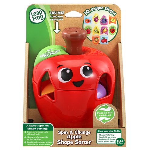 Leapfrog Spin & Change Apple Shape Sorter Playset | Learning Toys