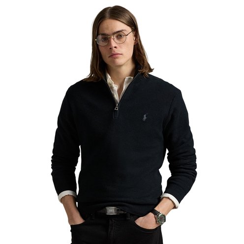 Polo Ralph Lauren Mens Long Sleeve Textured Cotton Half Zip
