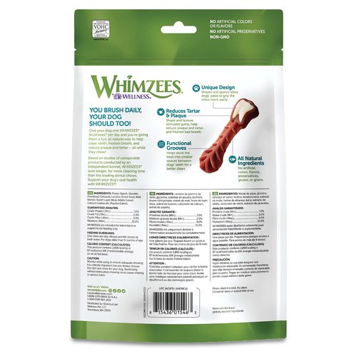 Whimzees Brushzees Natural Grain Free Medium Breed Dental Whimzees Brushzees Natural Grain Free Medium Breed Dental