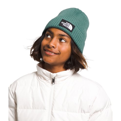 The North Face Bonnet Enfant Youth Logo Box Cuff Pink - The North