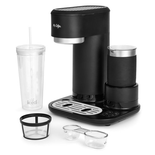 Mr Coffee 4-in-1 Single Serve Latte Lux Iced & Hot Coffee Maker w/ Frother