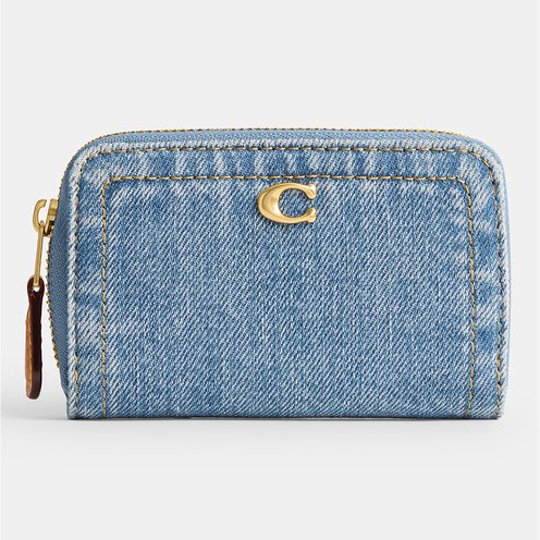 Coach Denim Essential Small Zip Around Card Case | Card Cases