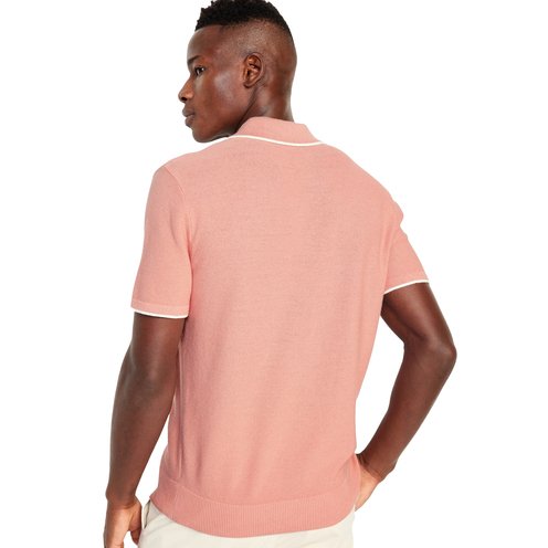 Old Navy Men s Short Sleeve Johnny Collar Tipped Sweater Polo Young Men s Men s Shop Your Navy Exchange Official Site