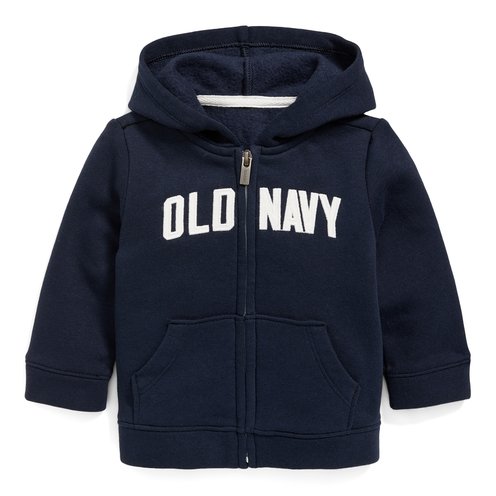 Old Navy Baby Boys' Solid Logo Zip Hoodie | Baby Boys' Tops