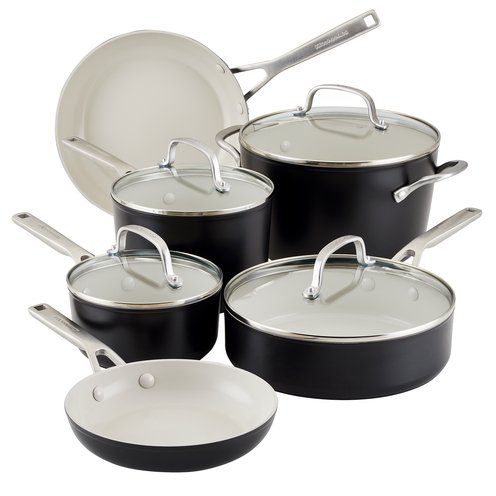 Kitchen Aid Ceramic 10-piece Cookware Set | Cookware Sets