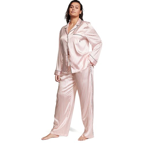 Victoria's Secret Women's Satin Piped Pant Set | Pajama & Lounge