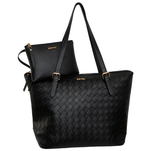 Ellen Tracy 20 Woven East West Book Tote With Laptop Sleeve