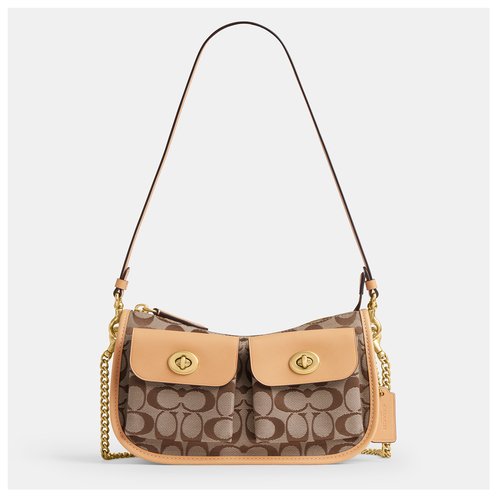 Coach The Coach Originals Signature Jacquard Twin Turnlock Waverly