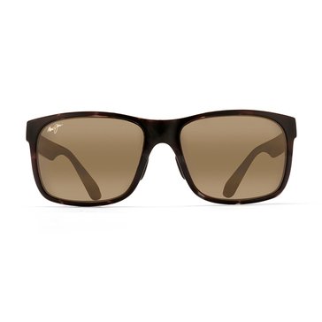 Maui Jim Unisex Red Sands Grey Tortoise Polarized Rectangular Sunglasses
