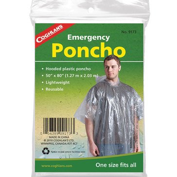 Coghlan's Emergency Hooded Poncho- Clear