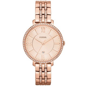 Fossil Women's Jacqueline Rosegold Tone Bracelet Watch