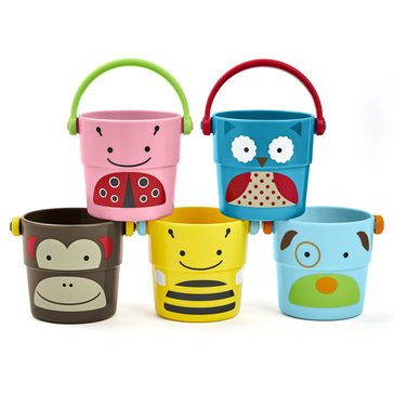 Skip Hop Zoo Stack & Pour Bucket Bath Toys