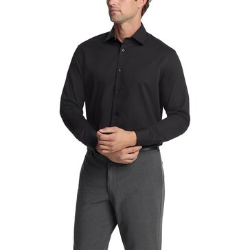Calvin Klein Men's Regular Fit NI Herringbone Solid Dress Shirt