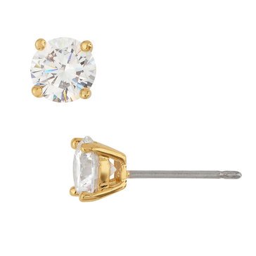 AVA Nadri 2 ct.tw. Cubic Zirconia Stud Earrings Gold Tone