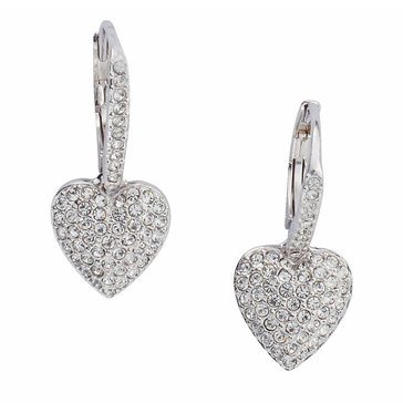AVA Nadri Pave Heart Drop Earrings