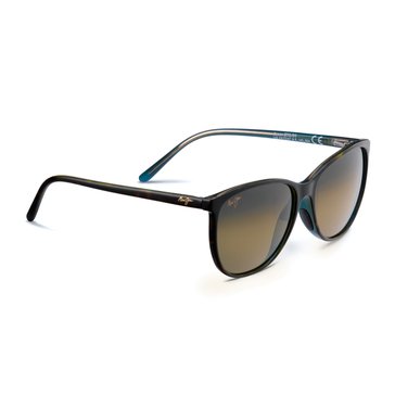 Maui Jim Unisex Ocean Tortoise with Peacock Polarized Cat Eye Sunglasses