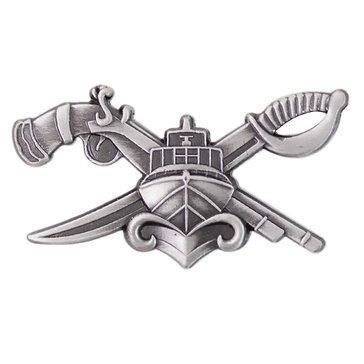 Warfare Badge Full Size SWCC BASIC  Oxidized  Silver 