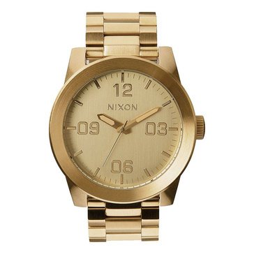 Nixon Men's Corporal Gold Stainless Steel Bracelet Watch, 48mm