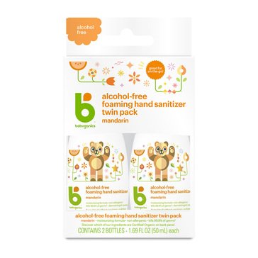 Babyganics Alcohol-Free Foaming Hand Sanitizer - Mandarin 2 Pack, 1.69oz