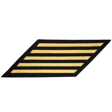 Women's ENLISTED Service Stripe Set-5 on STANDARD Gold on Blue SERGE WOOL