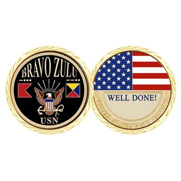 Challenge Coin USN Bravo Zulu Coin