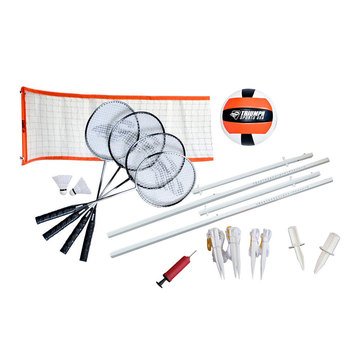 Triumph Sports Advanced Volleyball & Badminton Combo Set