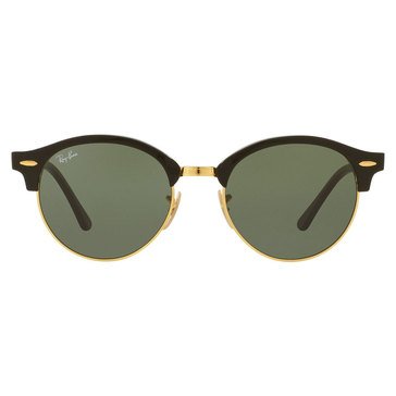 Ray-Ban Unisex Clubround Sunglasses Black/Green Classic 51mm